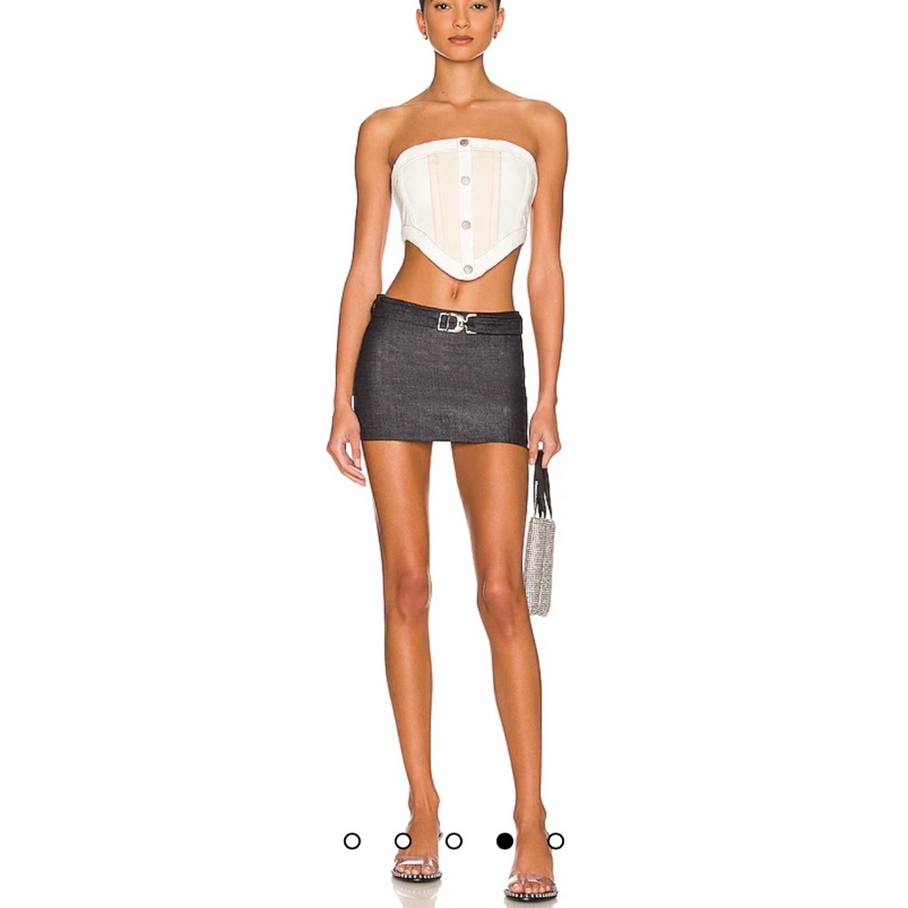 EB Denim Wrap Mini Skirt
